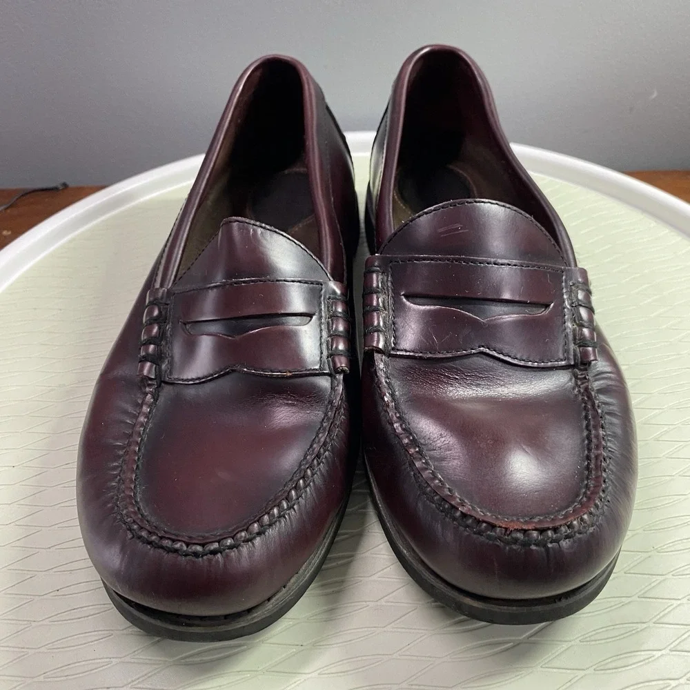 Men's Rockport Penny Loafers Sz.11W Burgundy Slip-On Shoes Comfort‎ DMX Wedding